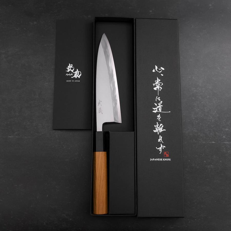 Aideba Blue Steel #1 Hon-Kasumi Buffalo Teak Handle 165mm