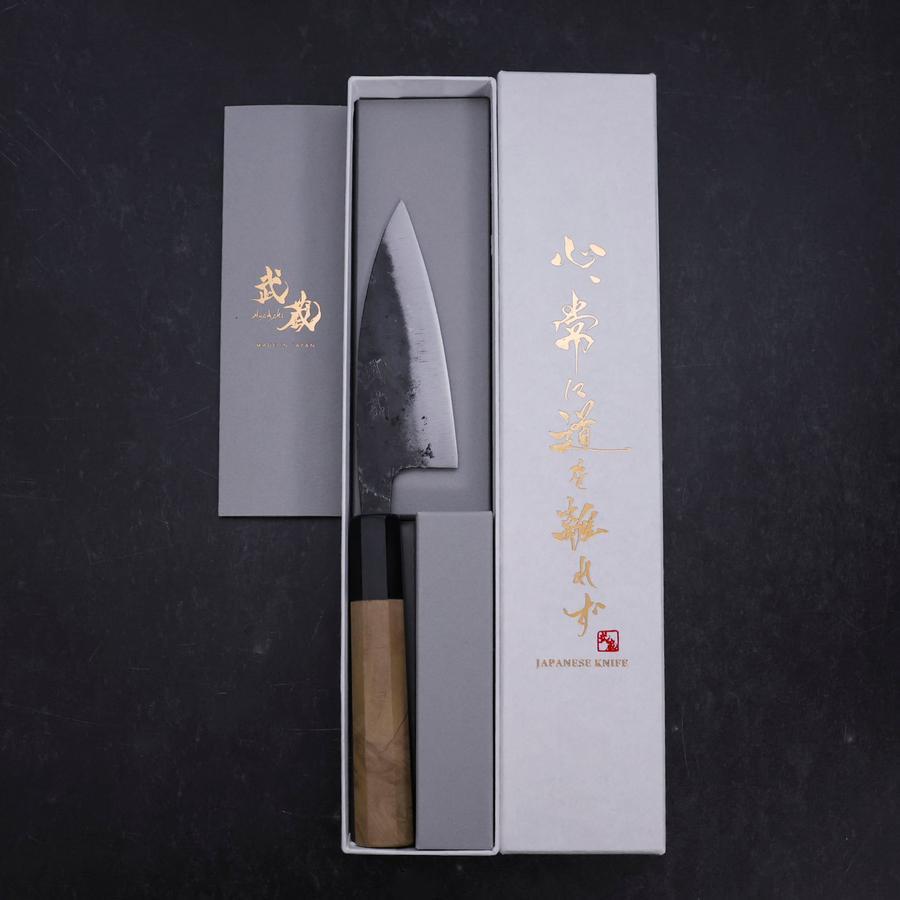 Ajikiri White Steel #2 Kurouchi Buffalo Magnolia Handle 105mm