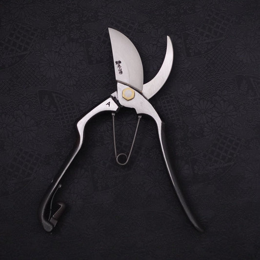 Black Musashi Pruning Shears / Garden Scissors A Type Forged Handmade 225mm