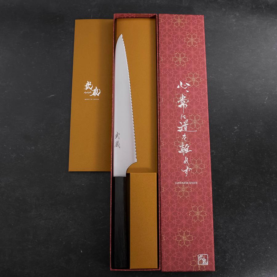 Bread knife Molybdenum Polished Ebony Handle 230mm