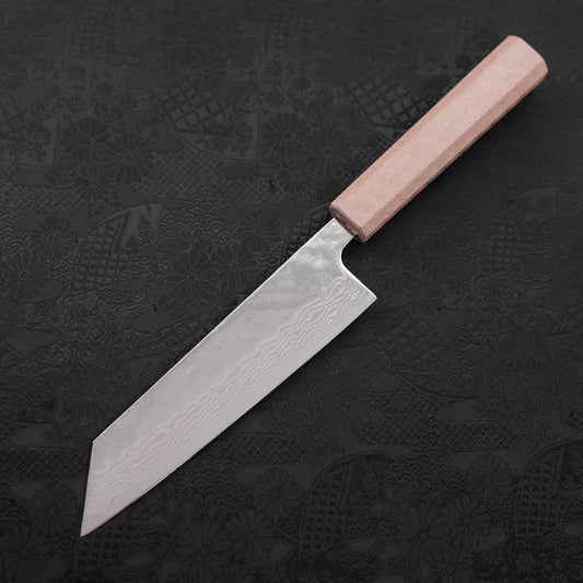 Bunka AUS-10 Nashiji Damascus Mirror White Urushi Handle 170mm