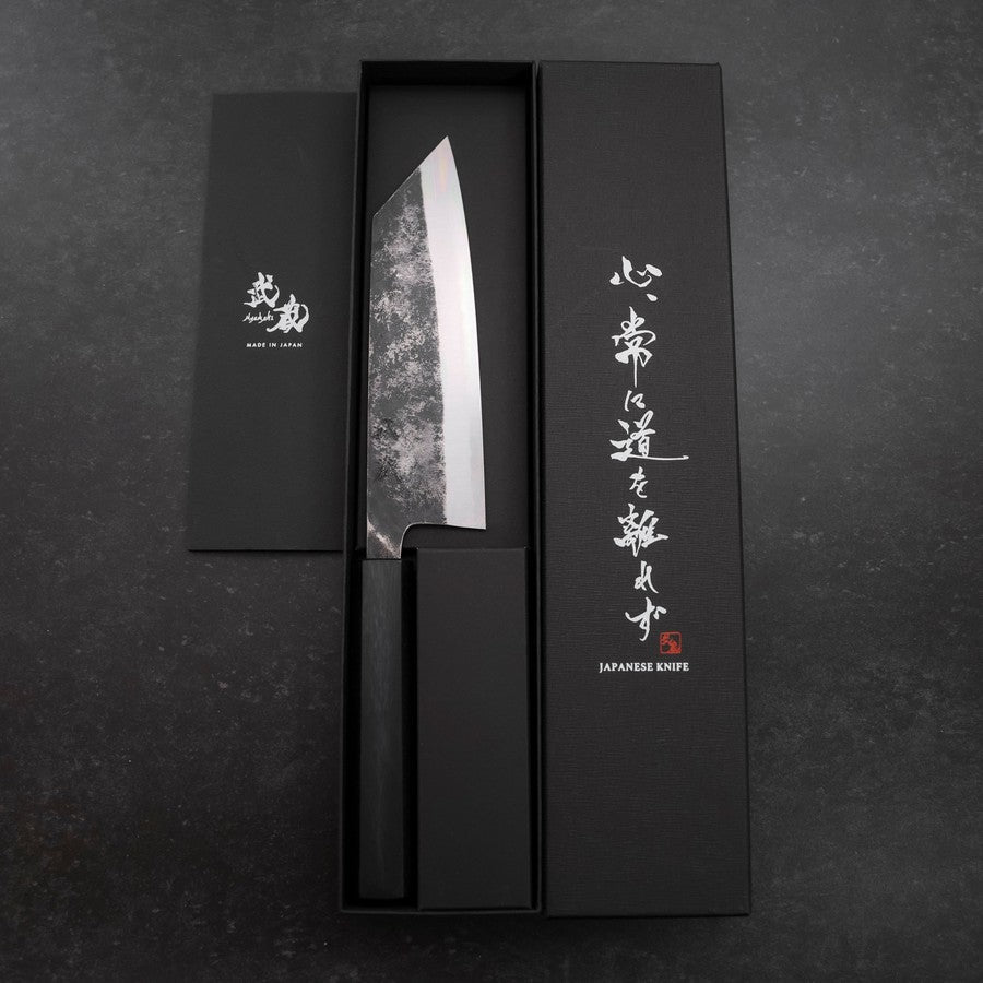 Bunka Blue Steel #1 Kurouchi Dark Blue Urushi Handle 170mm