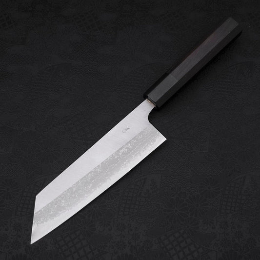 Bunka Blue Steel #2 Damascus Buffalo Ebony Handle 165mm