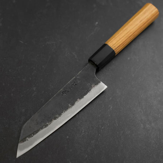 Bunka Blue Steel #2 Kurouchi Buffalo Teak Handle 165mm
