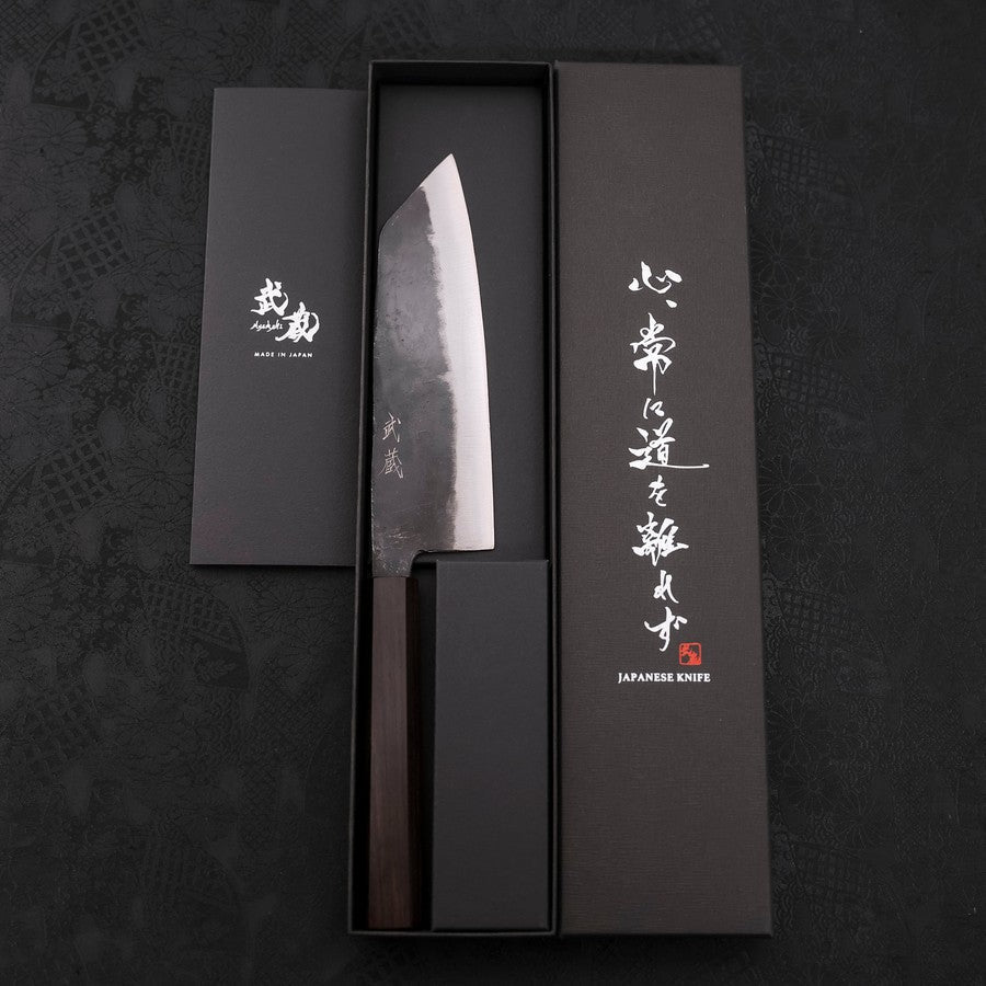 Bunka Blue Steel #2 Kurouchi Ebony Handle 165mm
