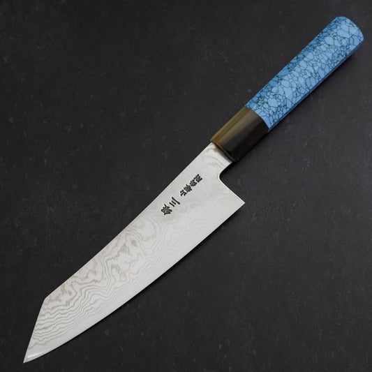 Bunka Silver Steel #3 Damascus Buffalo Turquoise Handle 180mm