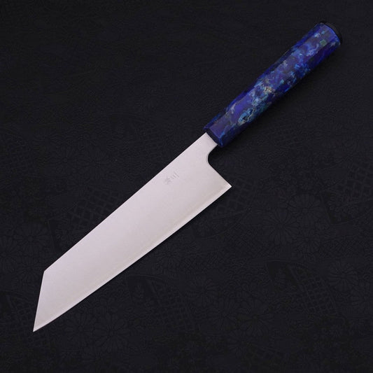 Bunka Silver Steel #3 Polished Ocean Blue Handle 170mm