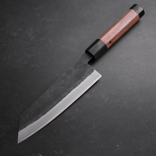 Bunka Stainless Clad Blue Steel #2 Kurouchi Walnut Handle 165mm
