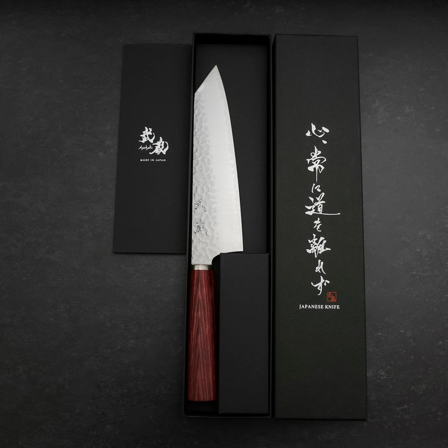 Bunka VG-10 Tsuchime Oval Red Handle 180mm
