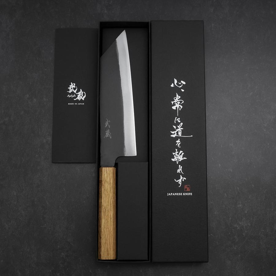Bunka White Steel #2 Kurouchi Oak Handle 190mm