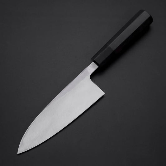 Deba Blue Steel #2 Kurouchi Chokin Dragon Buffalo Ebony Handle 150mm