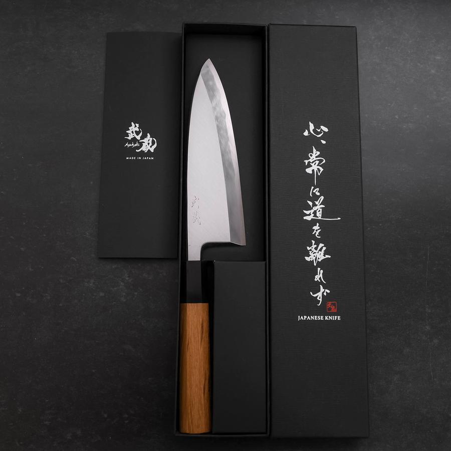 Deba Blue Steel #1 Hon-Kasumi Buffalo Teak Handle 165mm