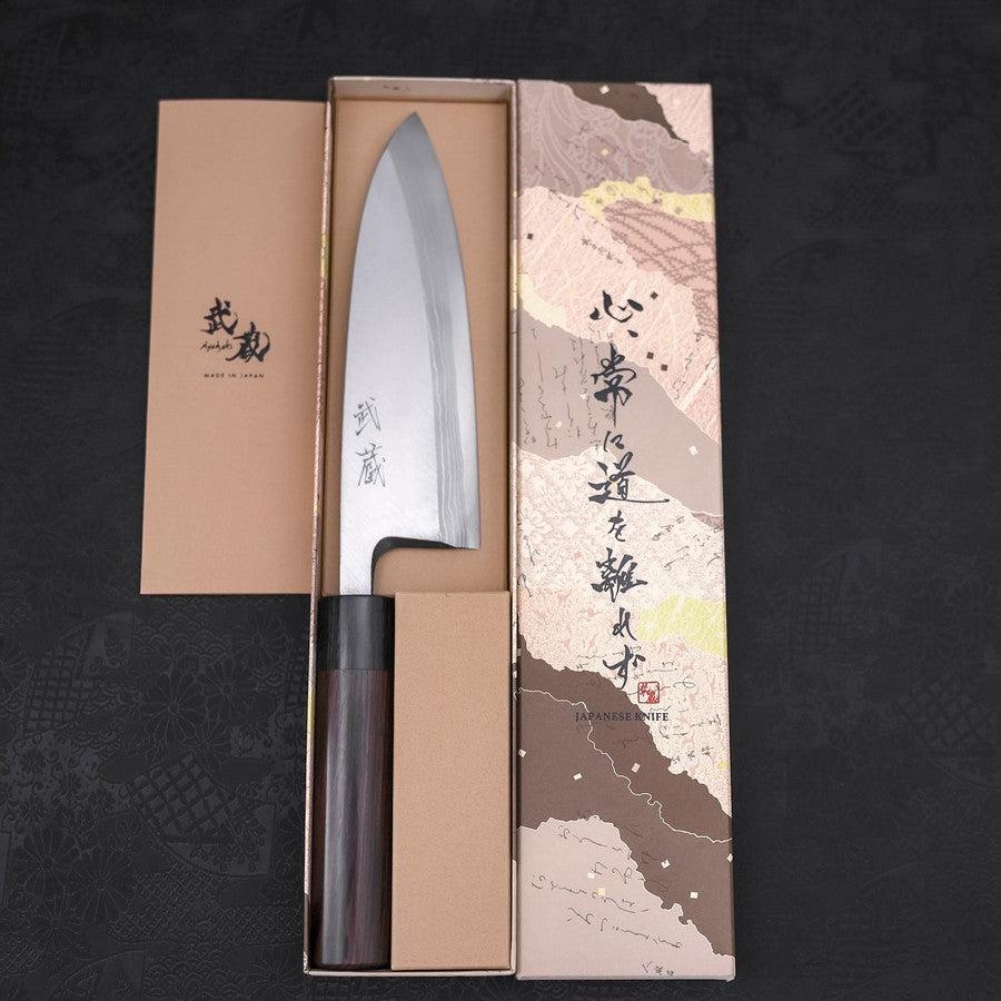 Deba Blue Steel #2 Damascus Shitan Handle 180mm