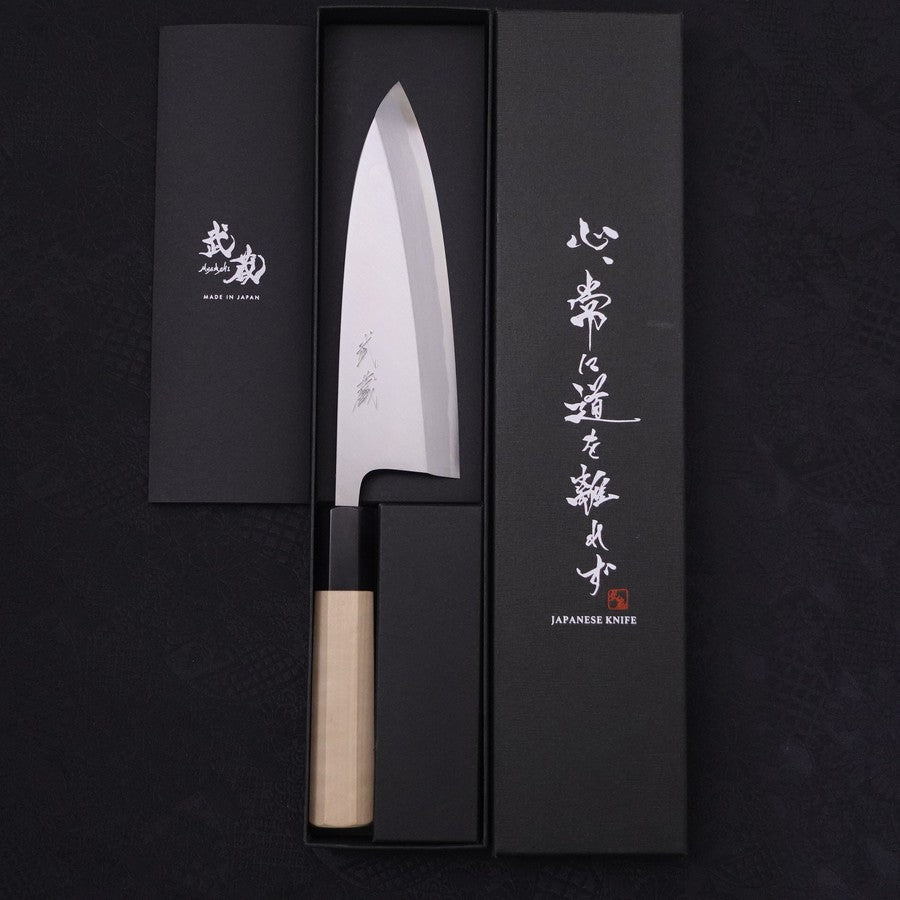 Deba Blue Steel #2 Kasumi Buffalo Magnolia Handle 180mm