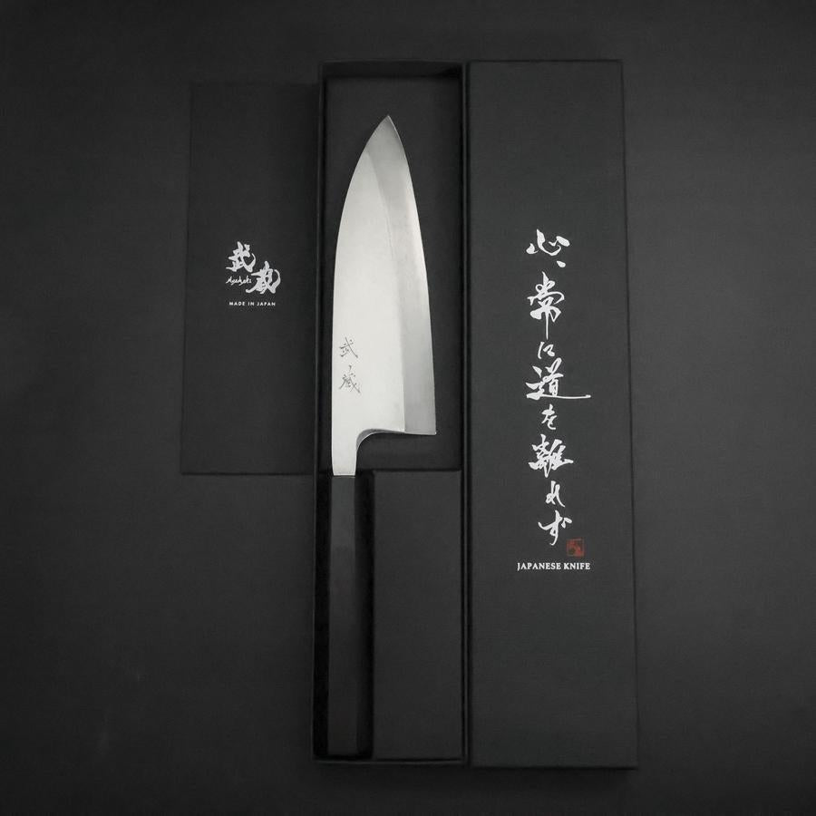 Deba Silver Steel #3 Kasumi Buffalo Ebony Handle 165mm