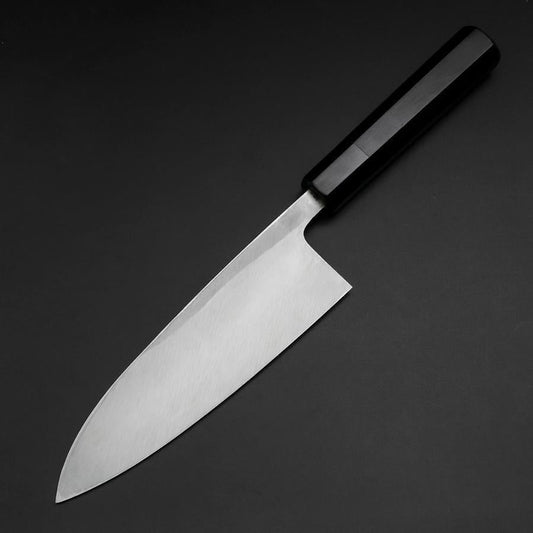 Deba White Steel #2 Kurouchi Buffalo Ebony Handle 180mm
