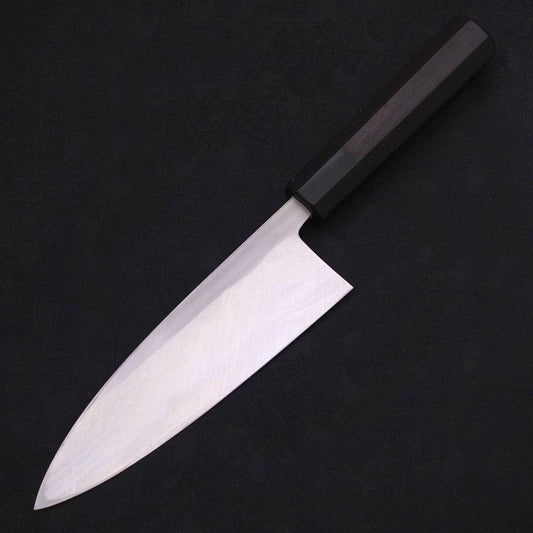 Deba White Steel #2 Kasumi Chokin Silver Dragon Buffalo Ebony Handle 170mm