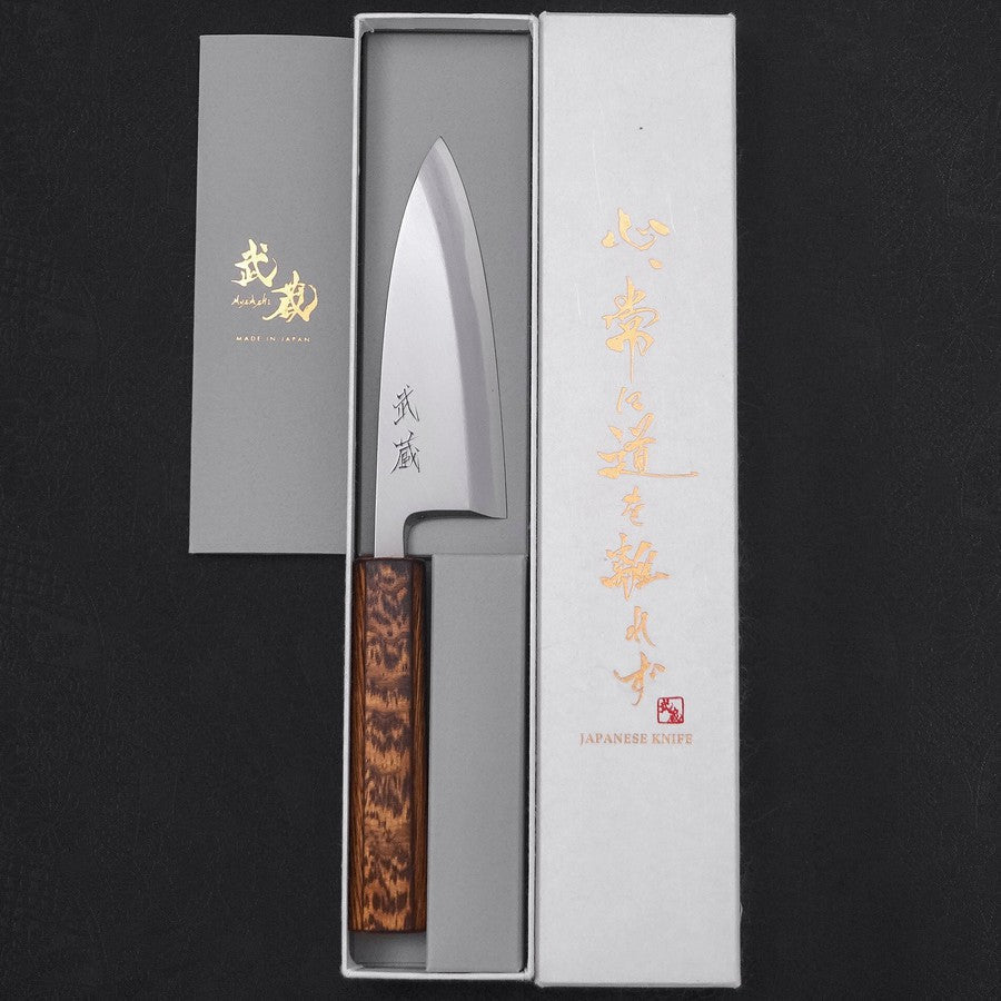 Deba White Steel #2 Kasumi Sumi Urushi Handle 120mm