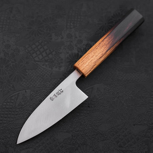 Deba White Steel #2 Kurouchi Tsuchime Yaki Urushi Handle 105mm