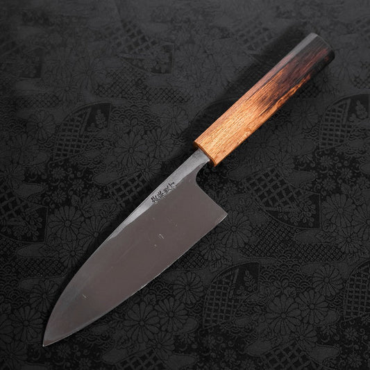 Deba White Steel #2 Kurouchi Tsuchime Yaki Urushi Handle 150mm
