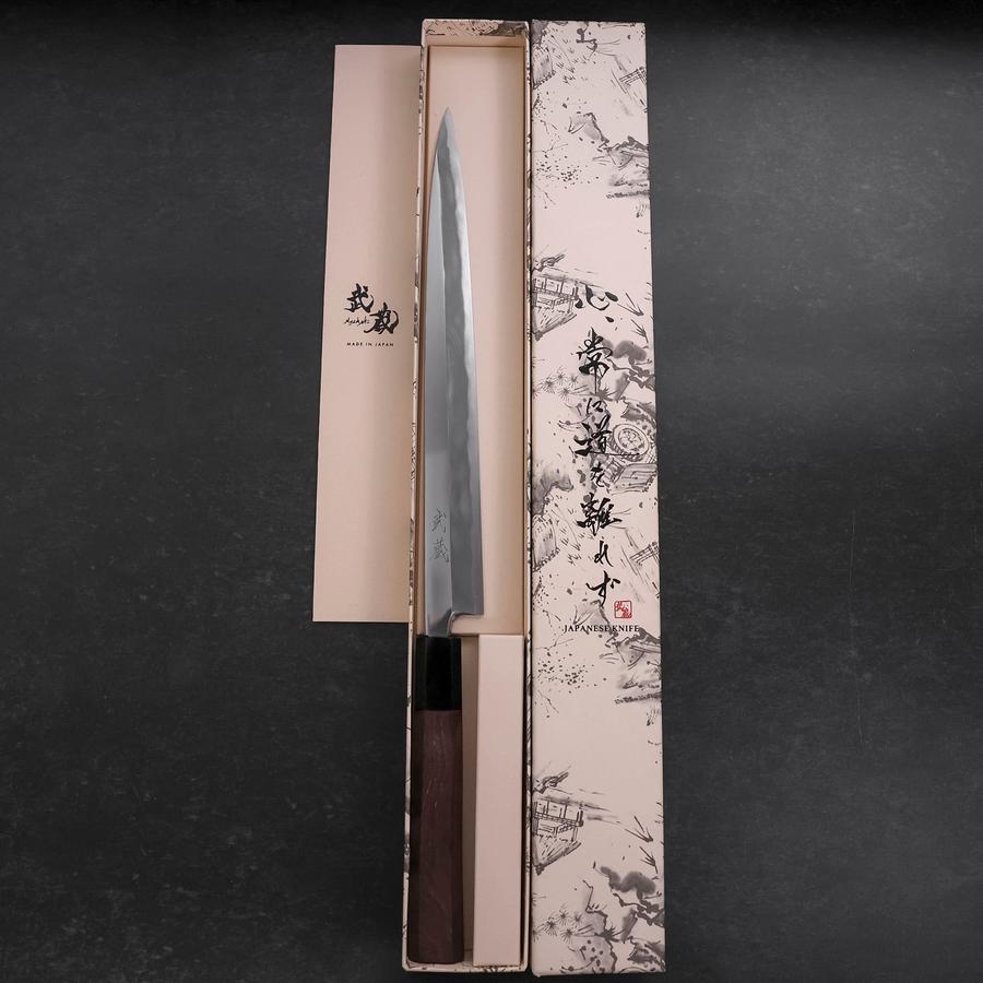 Fuguhiki White Steel #1 Mirror Buffalo Walnut Handle 270mm