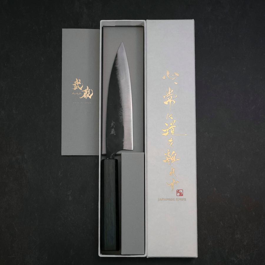 Funayuki Blue Steel #2 Kurouchi Dark Blue Urushi Handle 145mm
