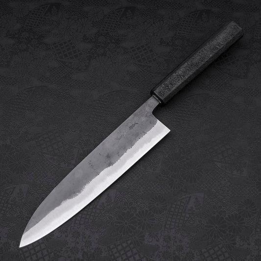Gyuto Blue Steel #2 Kurouchi Black Ishime Urushi Handle 210M