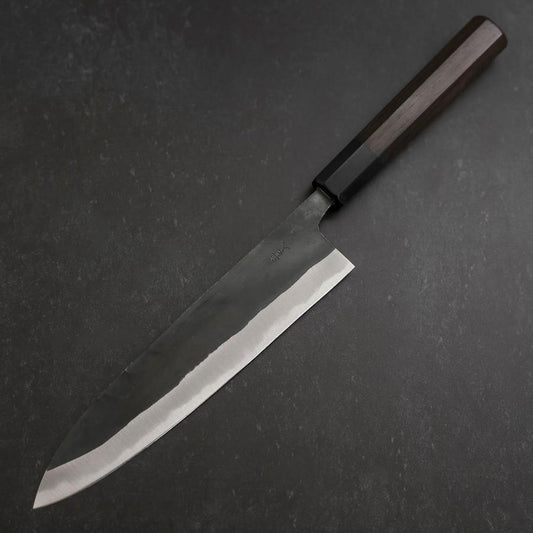 Gyuto Blue Steel #2 Kurouchi Buffalo Ebony Handle 210mm