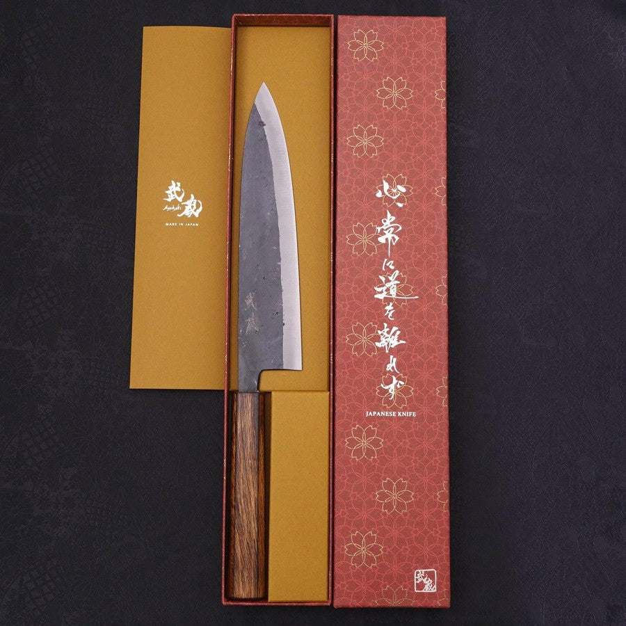 Gyuto Blue Steel #2 Kurouchi Sumi Urushi Handle 210mm