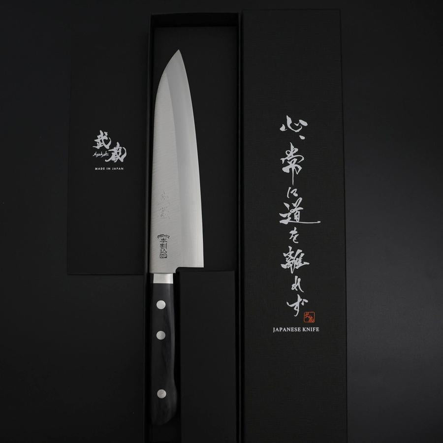 Gyuto Chromax Polished Black Western Handle 180mm