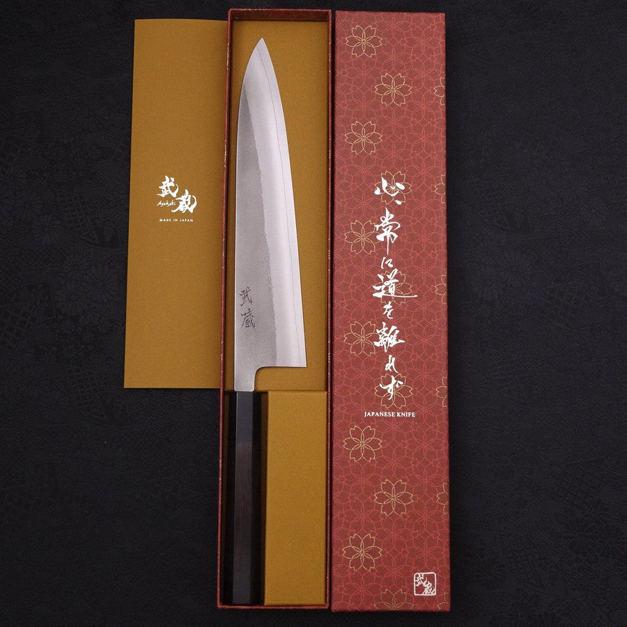 Gyuto SKD11 Nashiji Buffalo Ebony Handle 240mm