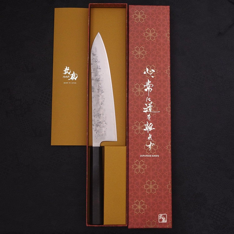 Gyuto SLD Nashiji Washi Buffalo Ebony Handle 210mm