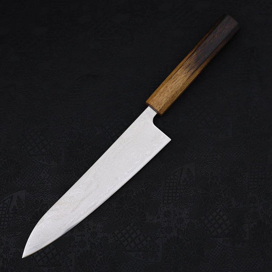 Gyuto SLD Wave Nickel Damascus Yaki Urushi Handle 210mm