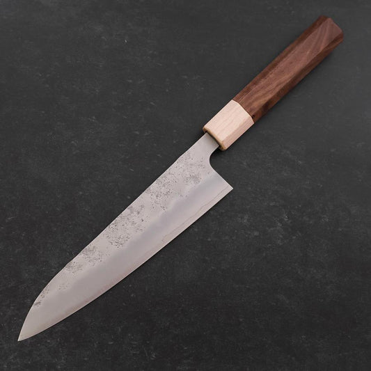 Gyuto Silver Steel #3 Nashiji Maple Walnut Handle 180mm