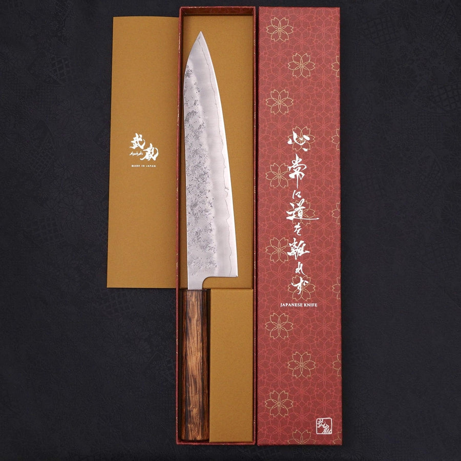 Gyuto Silver Steel #3 Nashiji Sumi Urushi Handle 240mm
