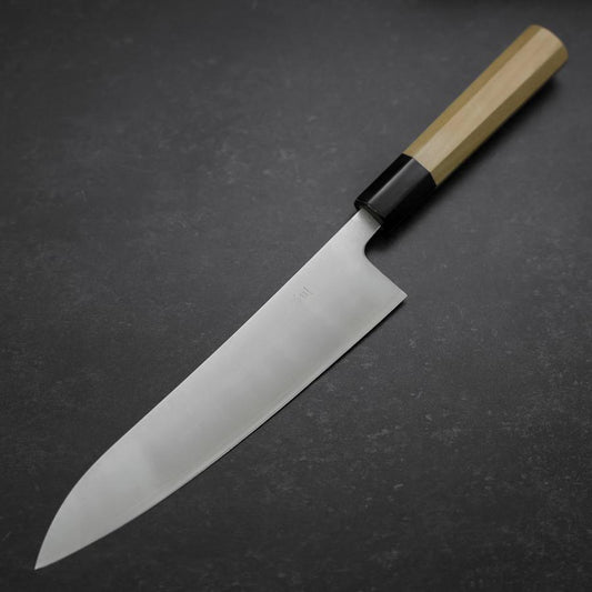 Gyuto Silver Steel #3 Polished Buffalo Magnolia Handle 210mm