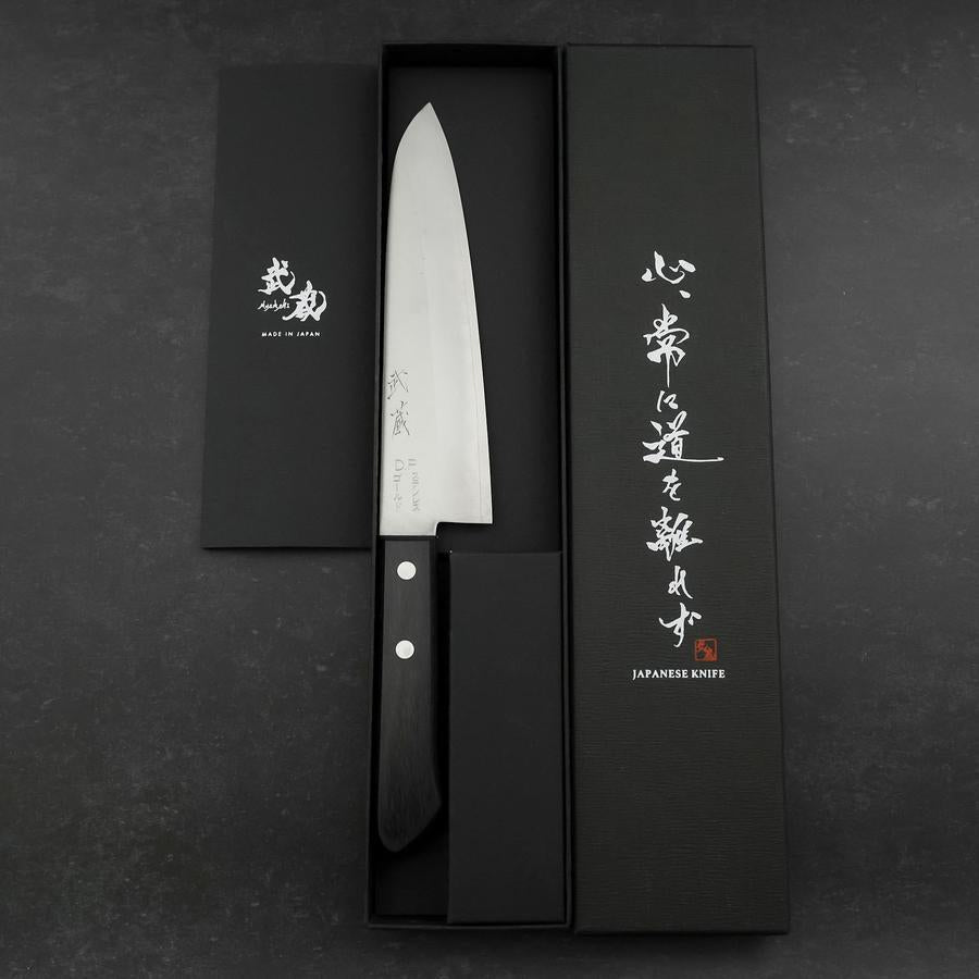 Gyuto VG-1 Polished Western Black Handle 180mm (Tsuba-nashi)