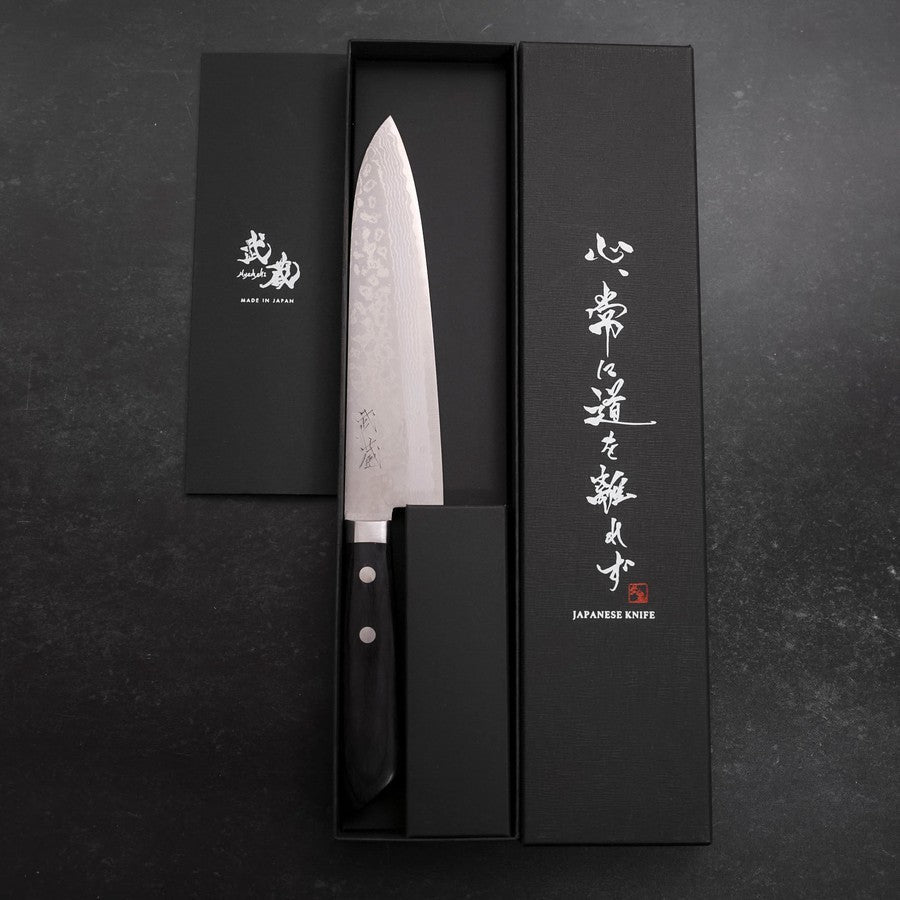 Gyuto VG-10 Damascus Western Dark Handle 180mm