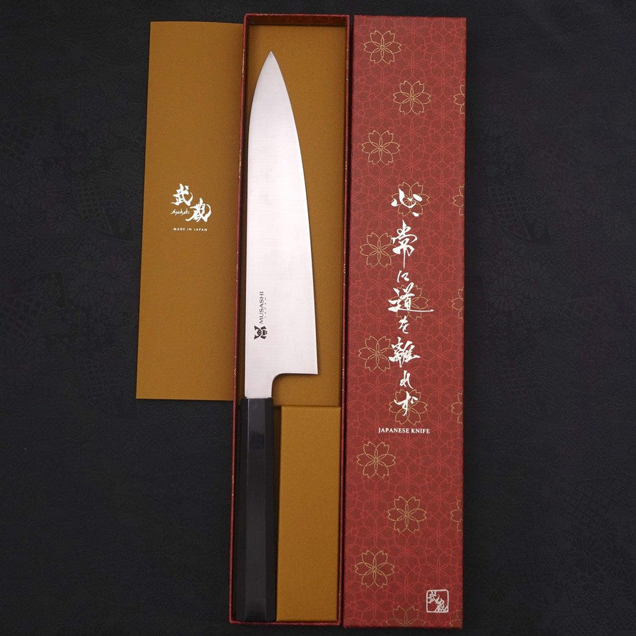 Gyuto VG-10 Polished Double Buffalo Ebony Handle 240mm