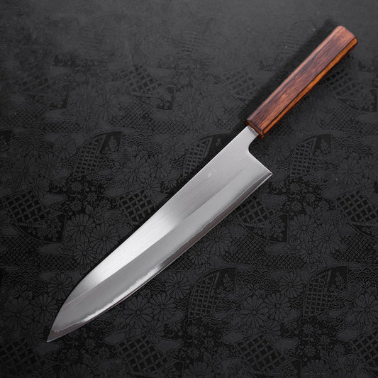 Gyuto White Steel #1 Polished Sumi Urushi Handle 240mm