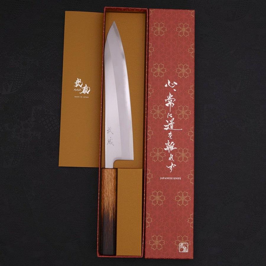 Gyuto White Steel #1 Polished Yaki Urushi Handle 240mm