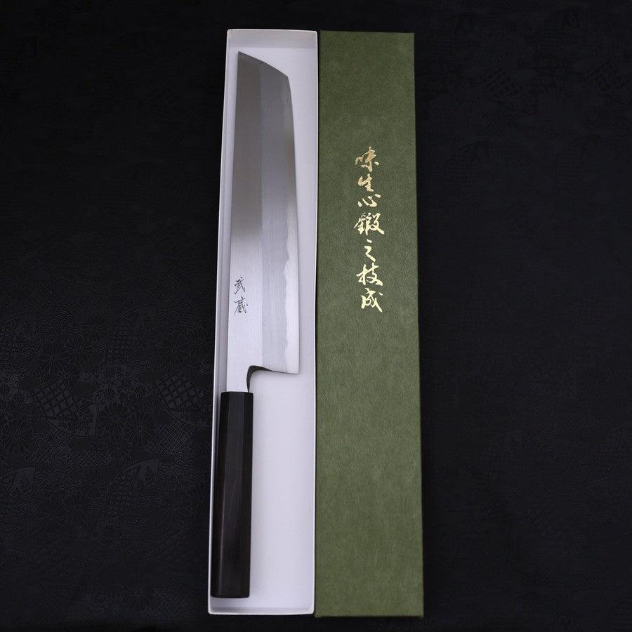 Hamokiri(Honekiri) Blue Steel #2 Kasumi Buffalo Ebony Handle 300mm