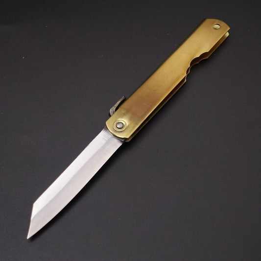 Higonokami Aogami 100mm Brass