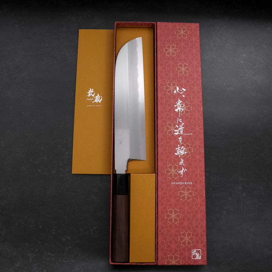 Kama Usuba White Steel #1 Mirror Buffalo Walnut Handle 240mm