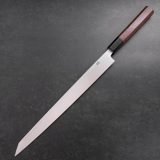 Kengata Fuguhiki Blue Steel #1 Hon-Kasumi Buffalo Walnut Handle 300mm