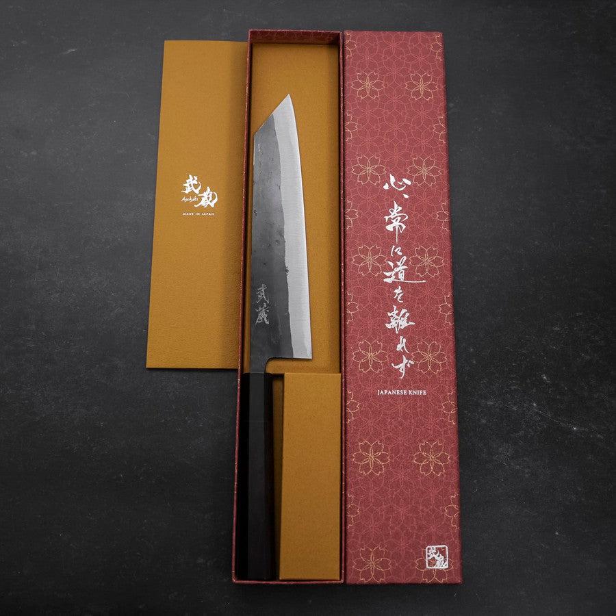 Kiritsuke Blue Steel #2 Kurouchi Buffalo Ebony Handle 210mm