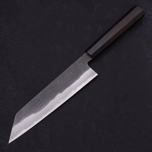 Kiritsuke Blue Steel #2 Kurouchi Chokin Tiger-Bamboo Buffalo Ebony Handle 210mm
