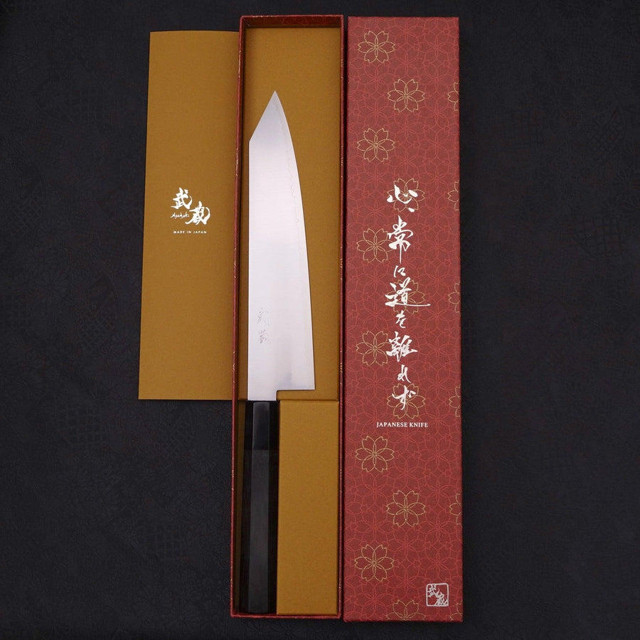 Kiritsuke Gyuto ZDP-189 Polished Buffalo Ebony Handle 210mm