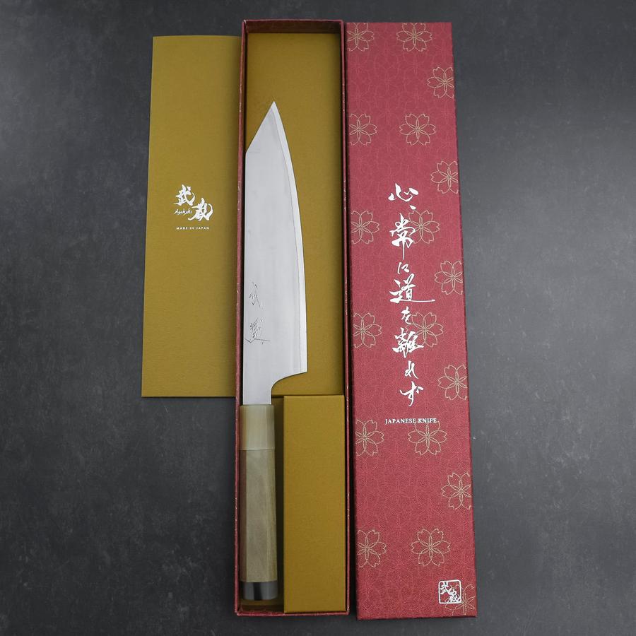 Kiritsuke HAP-40 Polished Double Buffalo Capped Magnolia Handle 200mm