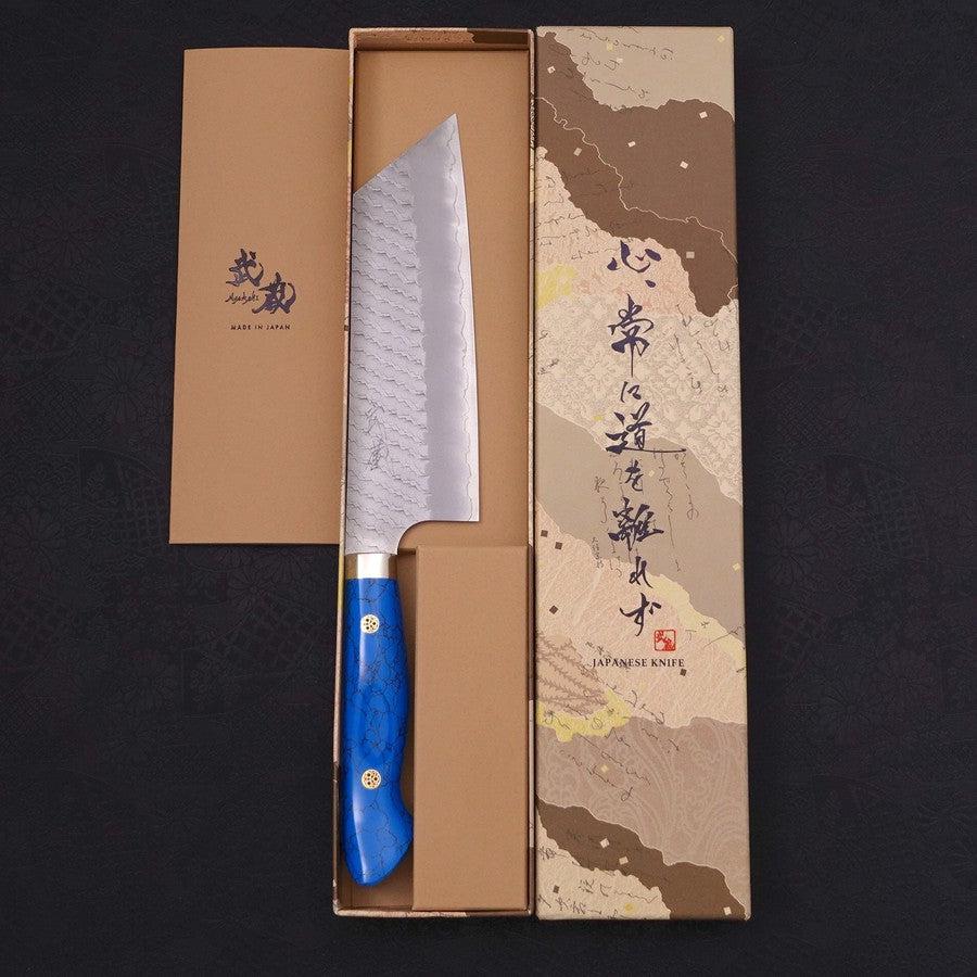 Kiritsuke Nakiri SG-2 Tsuchime Turquoise Blue Handle 170mm